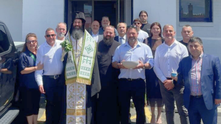 Bishop Athinagoras of Canberra blesses Hobart’s Hellenic institutions