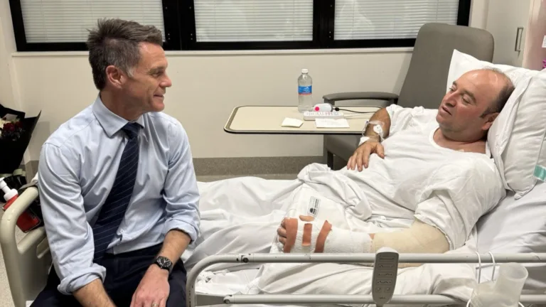 Bondi hero speaks from hospital as Australia honours his courage