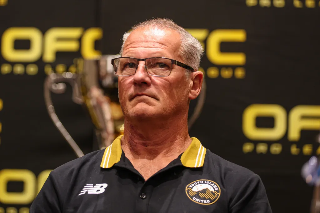 Rob Sherman - South Island United. OFC Pro League Press Conference, Crowne Plaza Hotel Auckland, Friday 16 January 2026. Photo: Shane Wenzlick / www.phototek.nz