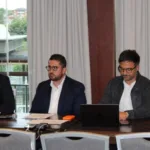 Damon Hanlin, Matthew Phelps, newly appointed director Rodolf Salem, and Chris Charalambous