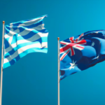 Greek and Australian flags