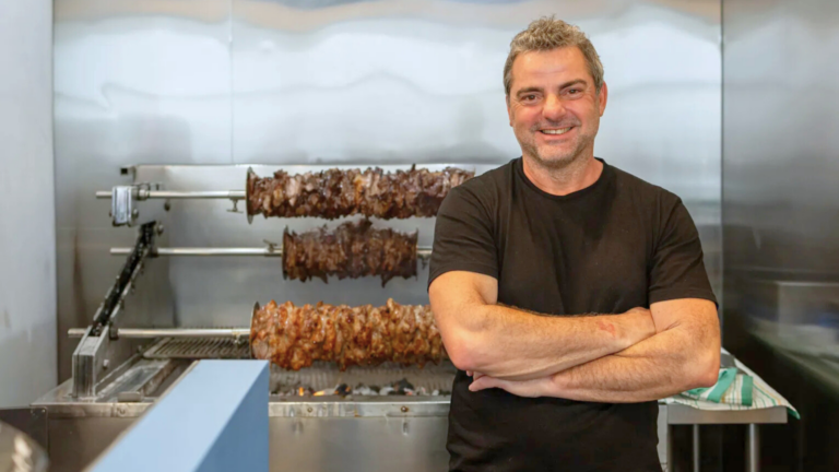 Peter Gloftis opens new yiros shop at Nobby Beach