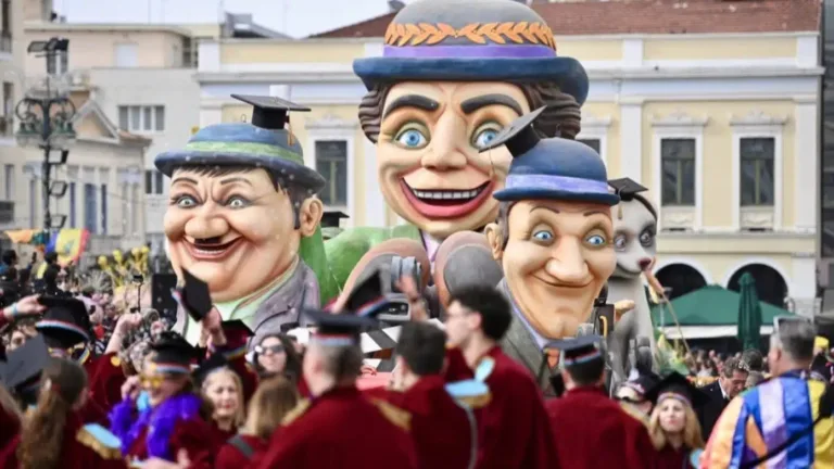Thousands celebrate as Patras Carnival parade lights up the city