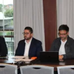 L-R-Damon-Hanlin-Matthew-Phelps-newly-appointed-director-Rodolf-Salem-and-Chris-Charalambous.-Photo-by-The-Greek-Herald