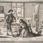 The Wife beater by A. Bosse, France. 1600’s, (Public Domain)