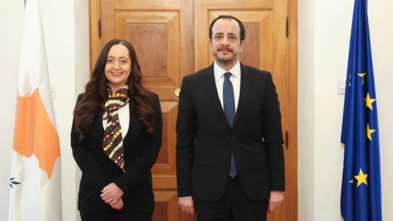 Emily Pugin presents credentials as Australia’s new High Commissioner to Cyprus