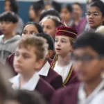 7. Students singing during the assembly 2