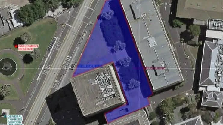 Birdseye view of Democracy Place