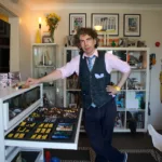 Liam D Jensen in his home studio 1 – photo from The Greek Herald, Australia, photo by Andriana Simos