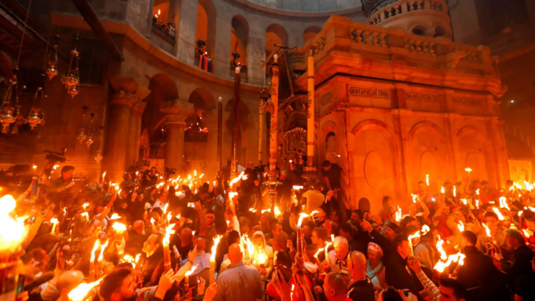 Faithful restricted from Holy Fire Ceremony at Holy Sepulchre Church in Jerusalem