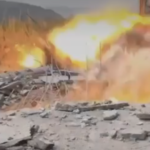 In southern Lebanon, an Israeli strike wounded a journalist and a cameraman working for Russian state broadcaster RT. Photo: BBC Video.