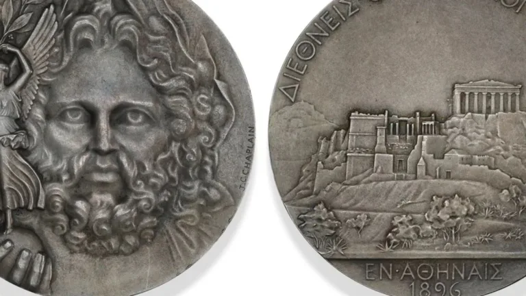 Silver medal from 1896 Athens Olympics sold at auction