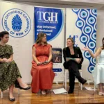 Pictured (right to left) Andriana Simos, Chrissa Loukas-Karlsson, Margaret Skagias and Melina Haritopoulou-Sinanidou during the panel