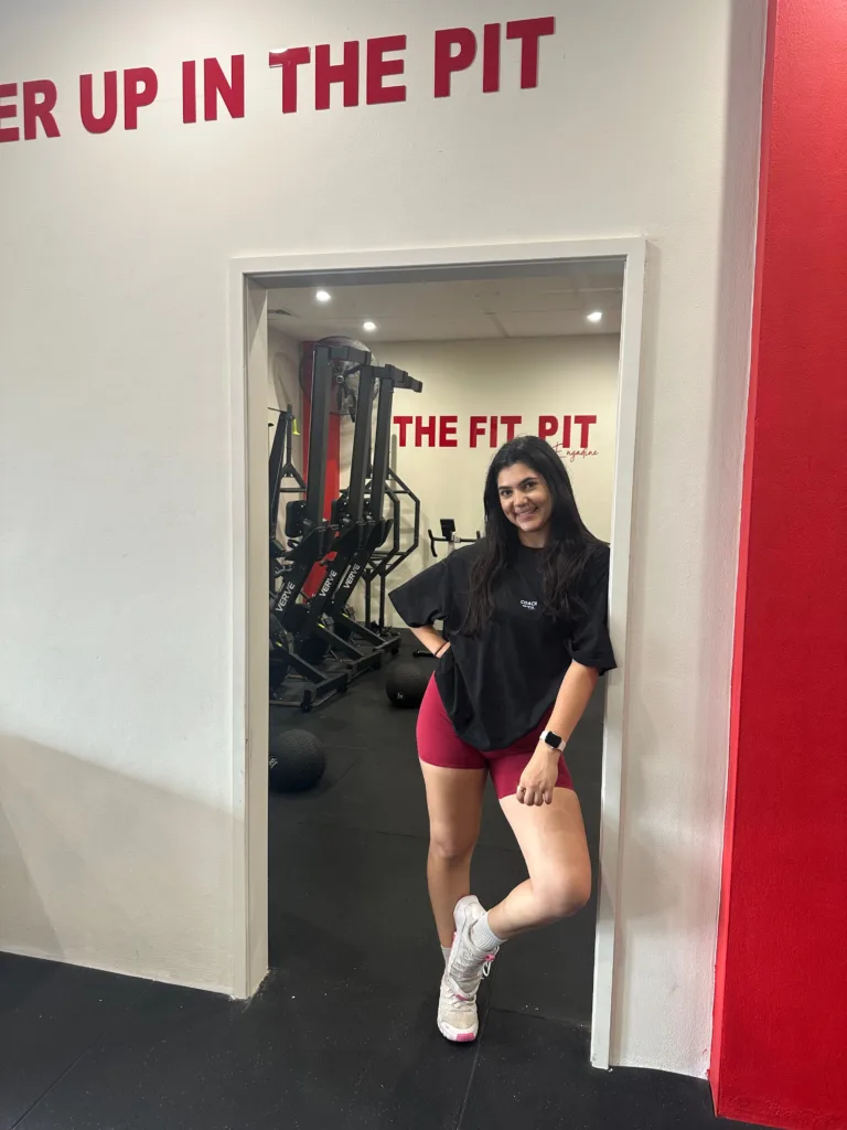 Tia in the gym