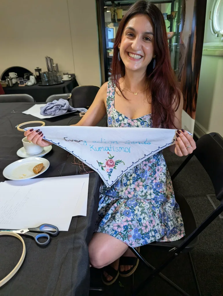 Tiana worked with the word kymatismoi, ripples