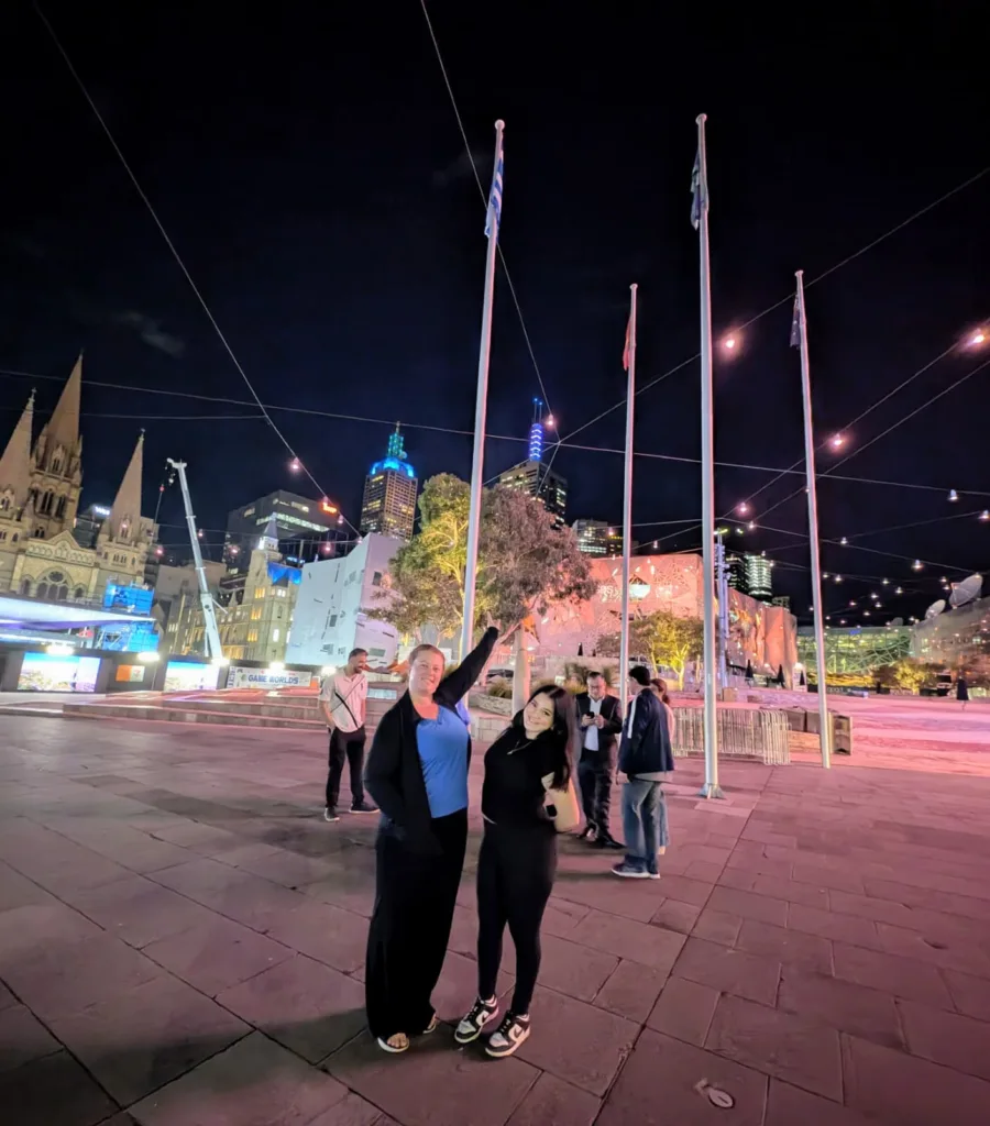 flag raising federation square melbourne greek independence day