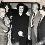 (from center) Mikis THEODORAKIS Gough WHITLAM and Former Hellenic Herald Editor James Calomiris -1974 (2)