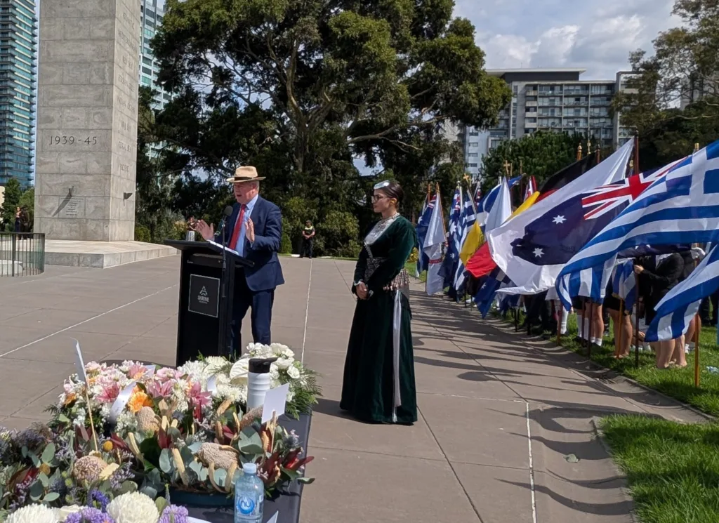 greek independence day in melbourne at the shrine