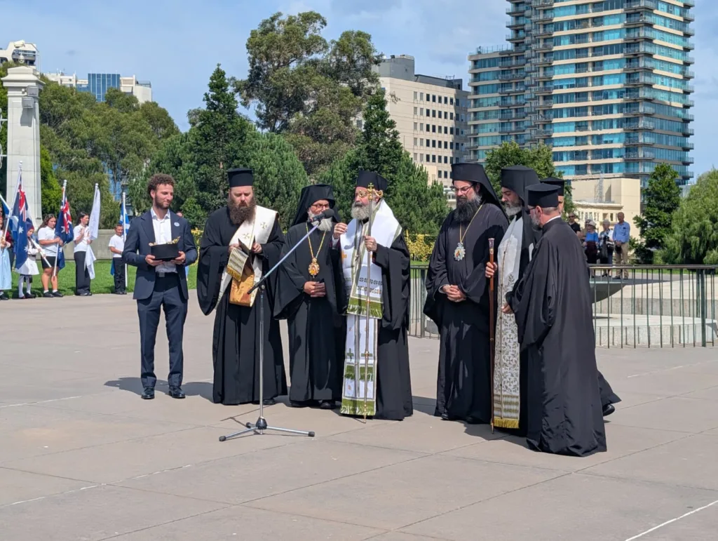 greek independence day in melbourne at the shrine