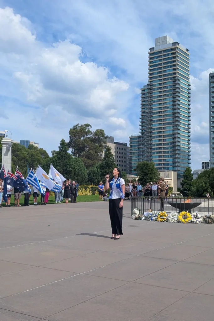 greek independence day in melbourne at the shrine