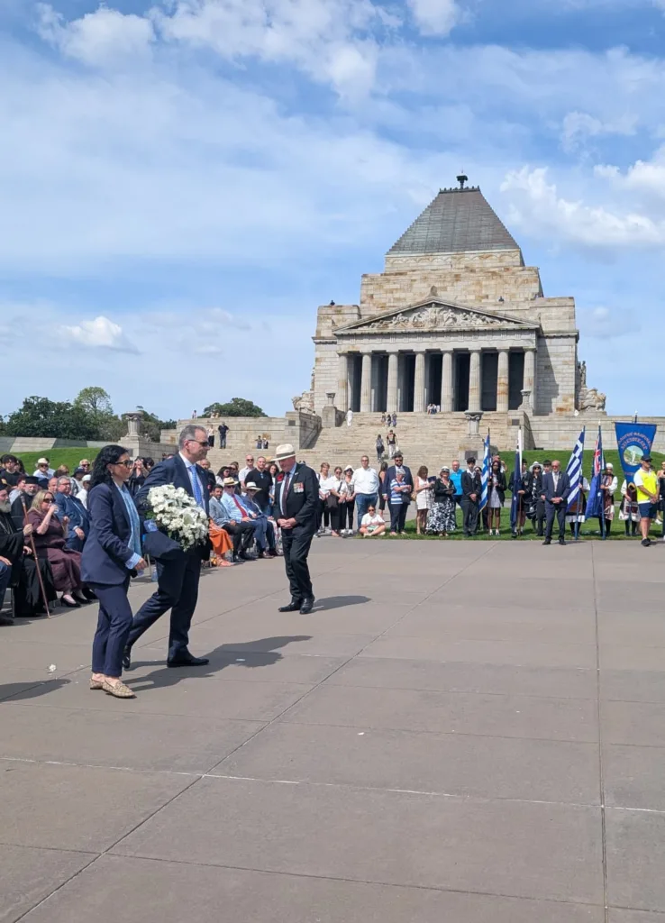 greek independence day in melbourne at the shrine