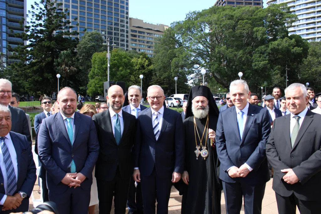 greek independence day march sydney opera house hyde park