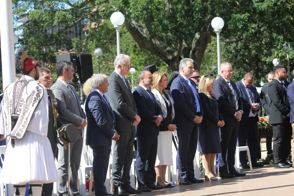 greek independence day march sydney opera house hyde park