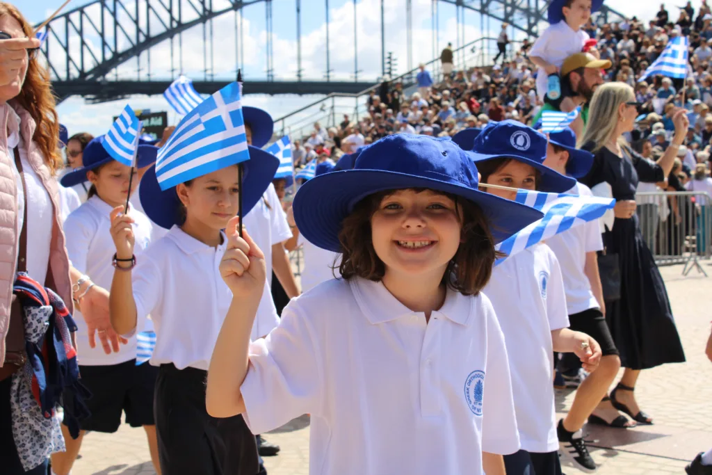 greek independence day march sydney opera house hyde park