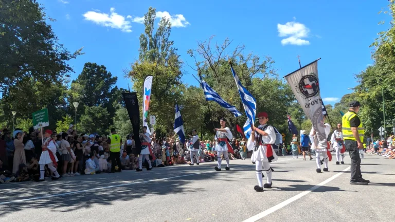 Moomba colour, controversy and Greek display as North Macedonian group withdraws