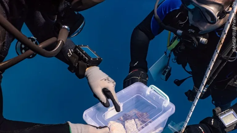 Archaeologists retrieve marble piece from lord Elgin’s sunken cargo near Kythira