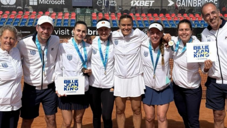 Greece secure Billie Jean King Cup promotion with Sakkari and Papamichael wins