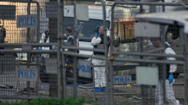 Two police officers injured and a gunman killed outside Israeli consulate in Istanbul