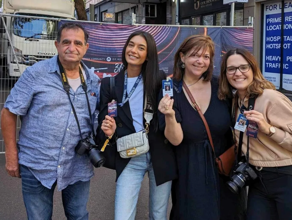 Covering the Antipodes festival in Melbourne with Bill Roumeliotis Mary Sinanidis and Andriana Simos