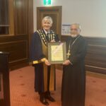 The Very Reverend Fr. Diogenis Patsouris OAM received Civic Award from Mayor Coxen