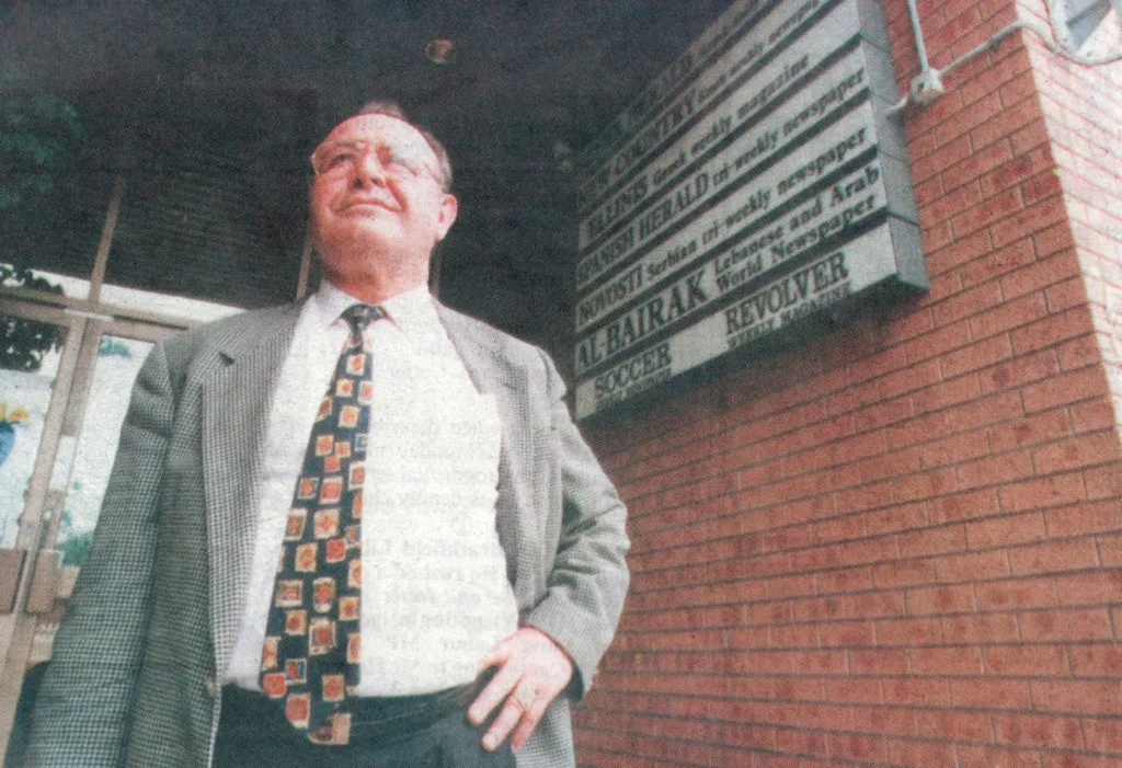 Theo Skalkos at his media headquarters.