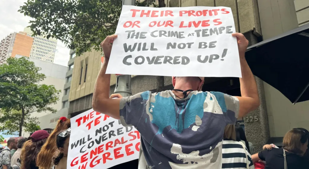 tempi train tragey protests in australia