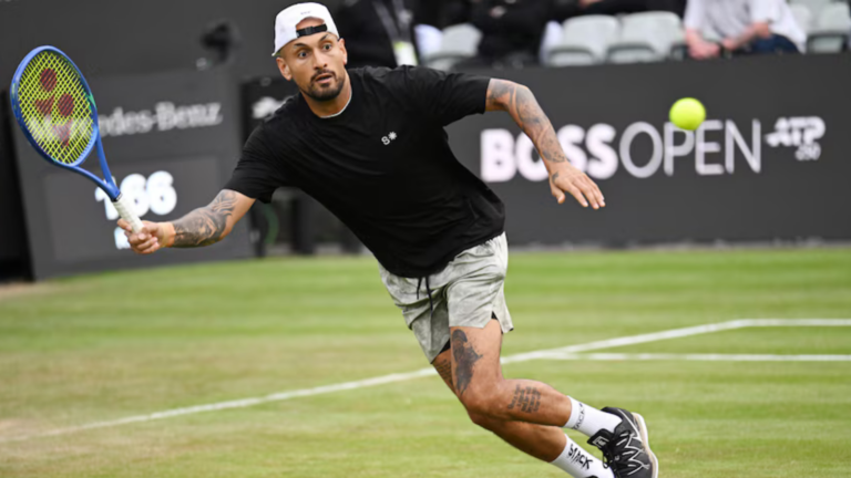 Kyrgios makes triumphant return to ATP Tour in Stuttgart