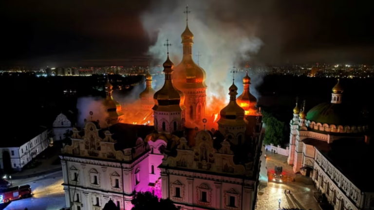 UNESCO-listed Kyiv monastery hit during deadly Russian assault